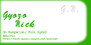 gyozo mick business card