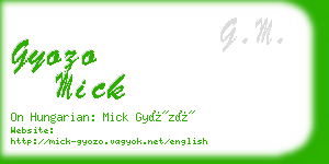 gyozo mick business card